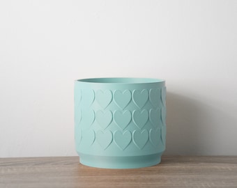 The Heart Pot in Teal