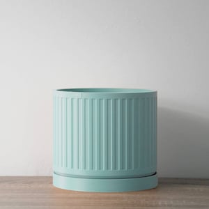 Jetsetter Planter with Drainage & Saucer in Cotton Candy Blue, Unique 3D-Printed Plant Pot, Small to Large Sizes: 4" 5" 6" 7" 8"