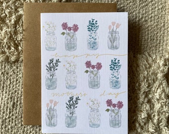 Mason Jar Flowers - Mother’s Day Card