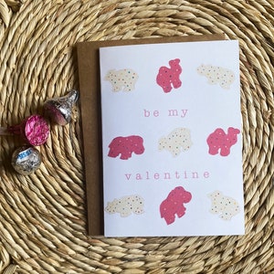 Tarjeta de San Valentín Circus Animal Cookie