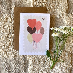 Herzballon Valentinskarte