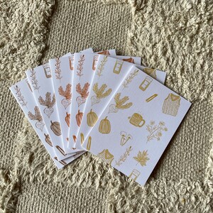 Ensemble de cartes de vœux d’automne de 6