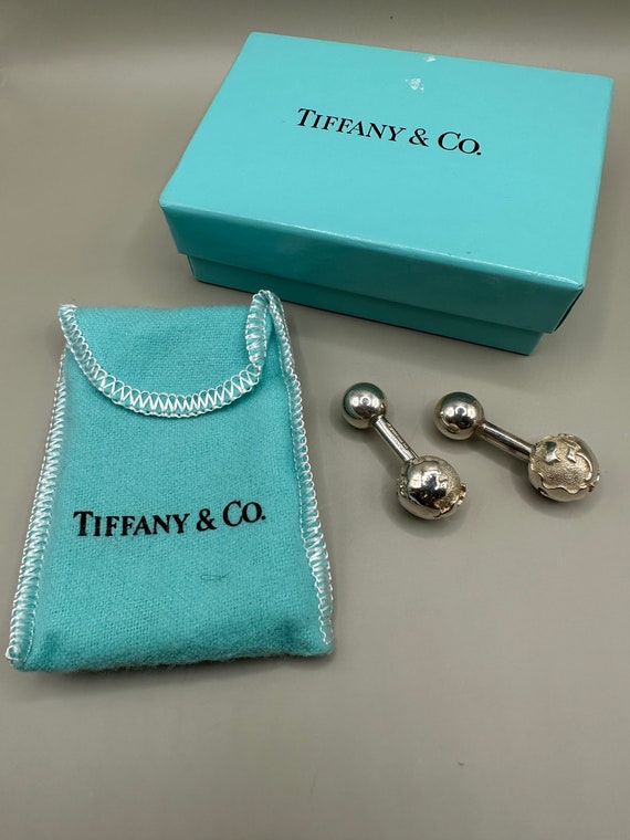 Tiffany and Co. Sterling Silver Globe Cufflinks - image 1