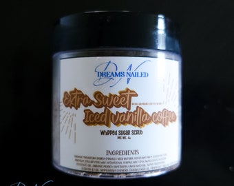 Whipped Sugar Scrub with Vanilla and Real coffee