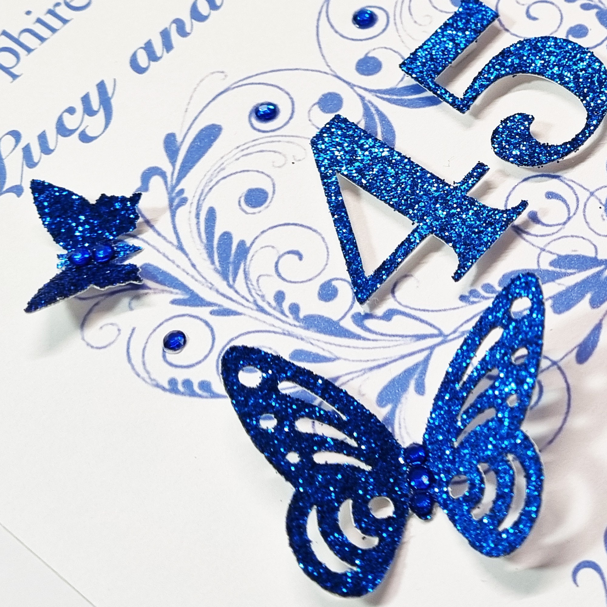 Personalised Handmade Sapphire Anniversary Card | 45th Wedding ...