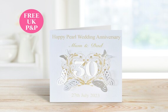 etsy pearl wedding anniversary