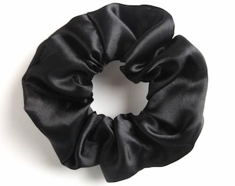 Elastico per capelli in raso nero