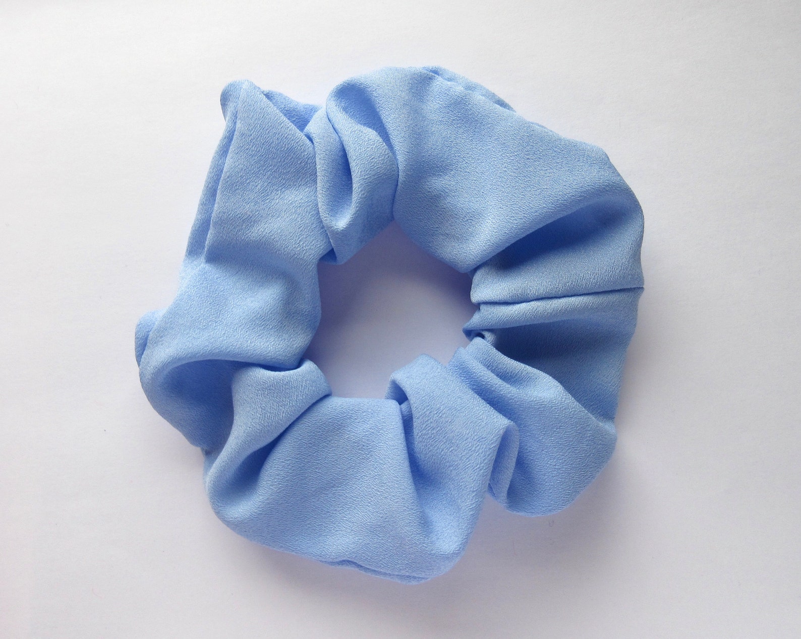 5. Light Blue Polka Dot Hair Scrunchie - wide 1