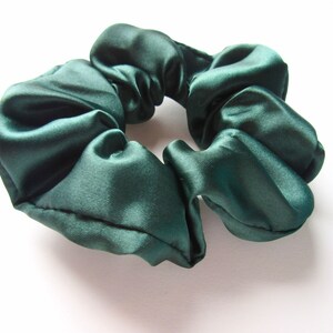 Pu&ograve; includere: Un elastico per capelli in raso verde scuro.