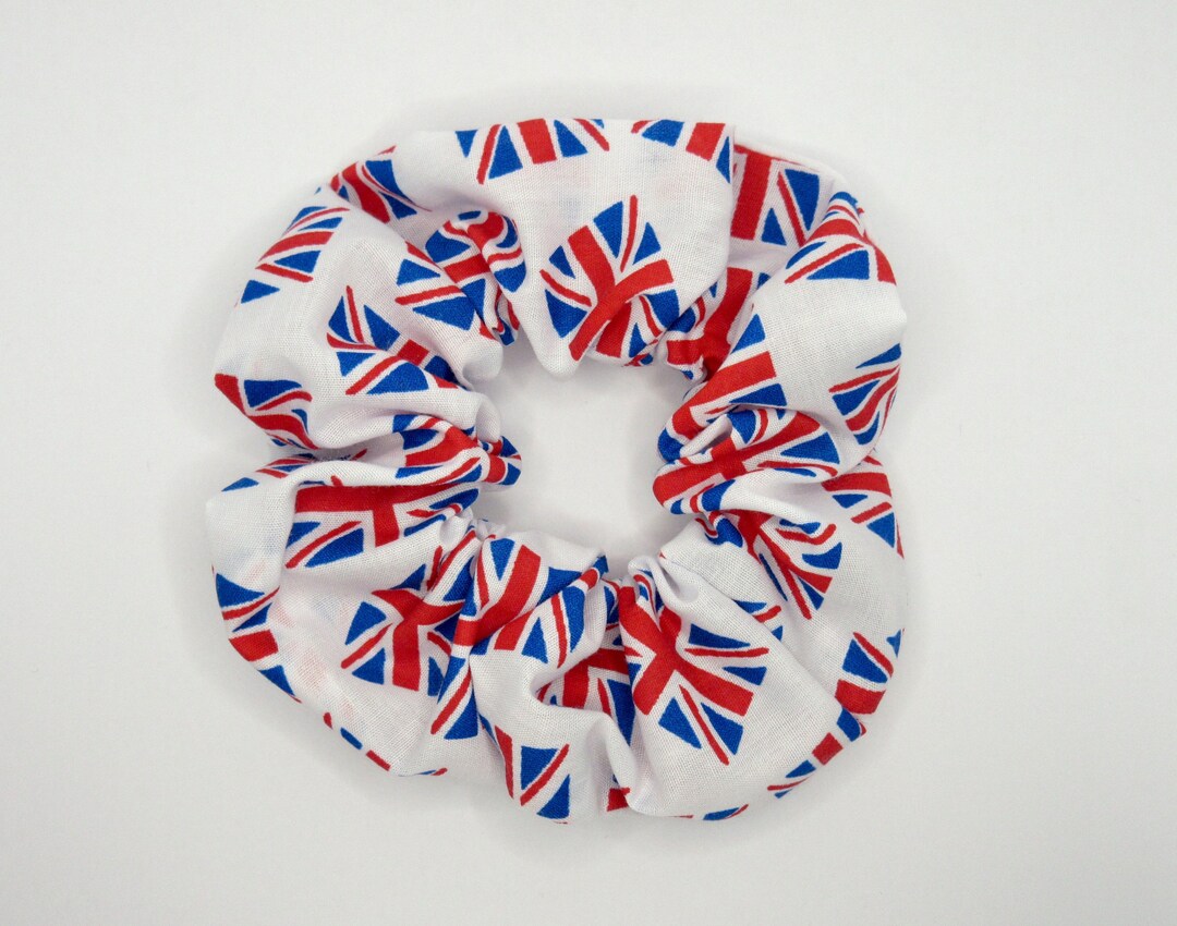 Union Jack Flag Hair Scrunchie King Charles Coronation Red Etsy