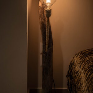Floor lamp, Wooden lamp, Vintage light,Edison lamp,Wood rustic light