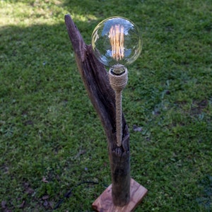 Floor lamp, Wooden lamp, Vintage light,Edison lamp,Wood rustic light