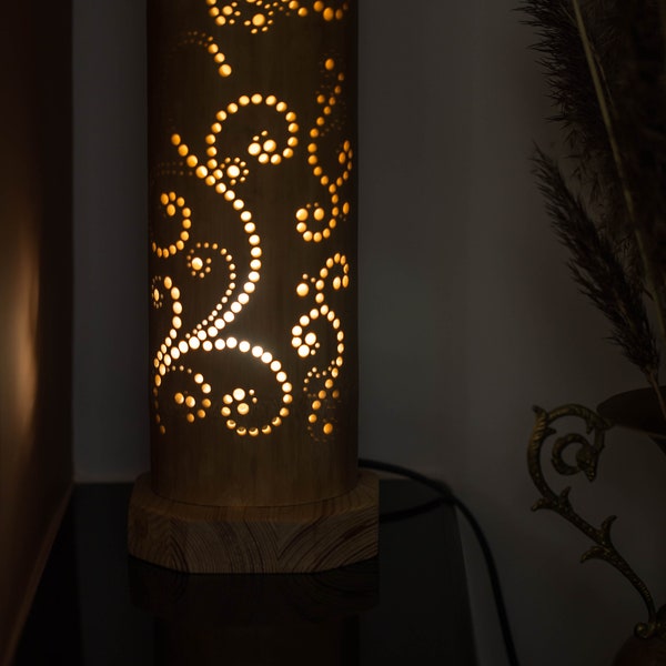 Bamboo Light,Table Lamp ,Wooden Lamp,Decor Lamp,Gift Lamp,Handmade Bamboo