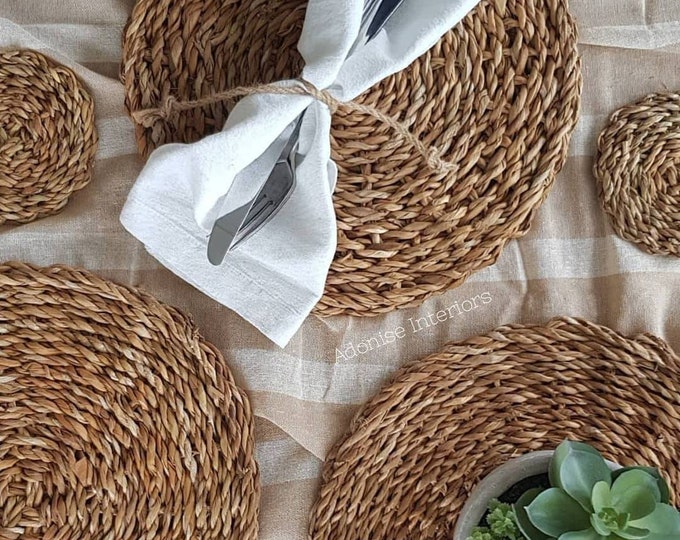 Seagrass Handmade Woven Placemats and Coasters
