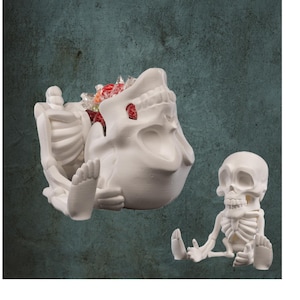 Skeleton Skull candy holder | Halloween candy holder | Unique candy holder | Halloween Decoration | Halloween home