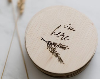 Baby Pregnancy Monthly Milestone Wooden Discs | keepsake | pregnant | announcement | baby | little one | gift | baby shower