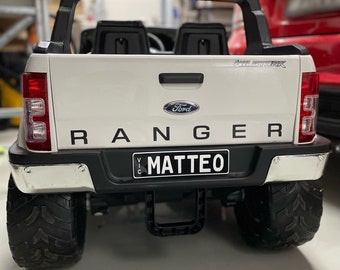 Set of two acrylic personalised dual layer number plates | car | rego plates | toycar | kids | gift | name
