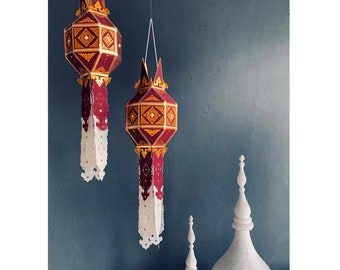 Enchanting Thai Lanna Hanging Lanterns | Boho Chic Wall Decor