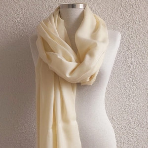 Vintage Pashmina Scarf gift idea Shawl & Wrap Ivory cream Scarf Cotton Scarf Bohemian Ladies Scarves Bridesmaids Paisley Pashmina