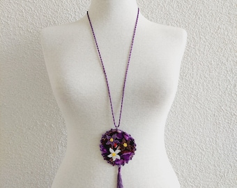 Crochet Strand Oya Necklace Jewelry, Turkish Oya Necklace, Crochet Flower Necklace, Handmade Jewelry, Gift for Woman