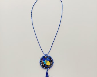 Crochet Strand Oya Necklace Jewelry, Turkish Oya Necklace, Crochet Flower Necklace, Handmade Jewelry, Gift for Woman