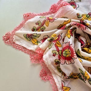 Antique Turkish Oya Scarf with Needle Lace - Traditional Turkish Lacework Oya Scarf - Mothers Day Gift Valentines Day Gift for Her - Yazma