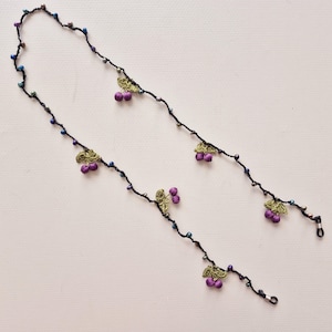Gehaakte brillenhouder voor vrouwen / lenzenvloeistofketting / lenzenvloeistofband / brilketting voor vrouwen / brilkoord / leesbrilketting