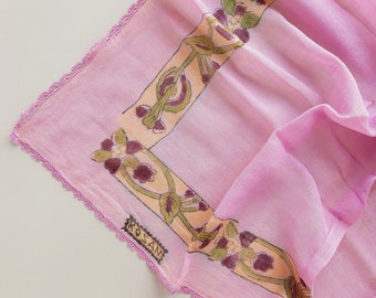 Sciarpa turca floreale in oya con motivo a falda, sciarpa in garza di cotone e pizzo, foulard da testa, hijab, sciarpe da donna alla moda, sciarpe fatte a mano