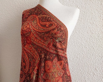 Pashmina Scarf gift idea Shawl & Wrap Festival Scarf Brown Scarf Hippie Scarf Bohemian Ladies Scarves Bridesmaids Paisley Pashmina