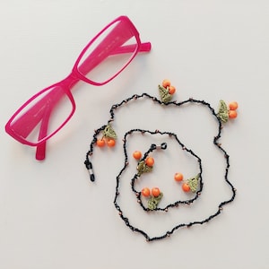 Gehaakte brillenhouder voor vrouwen / lenzenvloeistofketting / lenzenvloeistofband / brilketting voor vrouwen / brilkoord / leesbrilketting