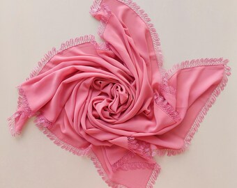 Chiffon Scarf, Turkish Oya Scarf with Crochet Lace, Traditional Turkish Scarf, Mothers Day Gift, Valentines Day Gift for Her