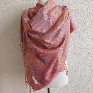 Paisley Pashmina Scarves for Women | Purple Festival Shawls | Wedding Accessories Bohemian Scarf | Lilac Bridesmaids Gift Bridal Rave Scarf
