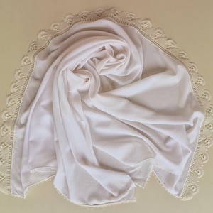 Turkish Oya Scarf with Needle Lace, Traditional Turkish Lacework Oya Scarf, Mothers Day Gift, Valentines Day Gift for Her, Vintage Oya Scarf