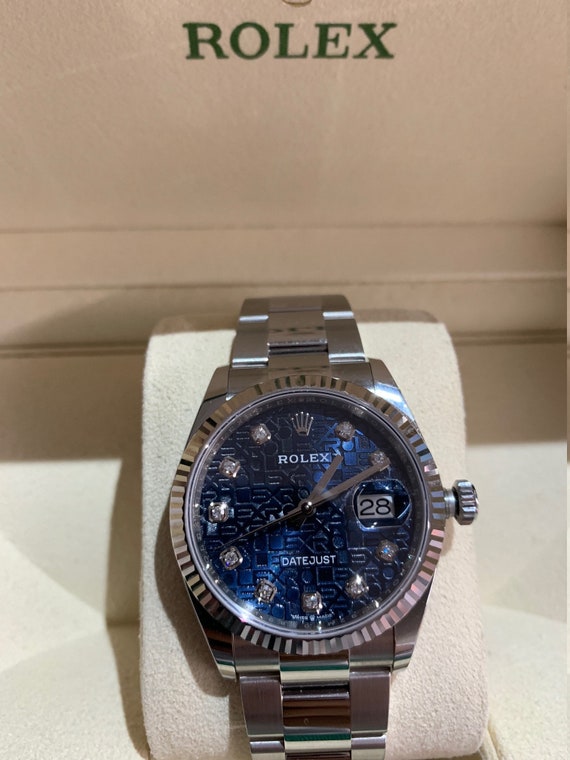 rolex blue jubilee dial