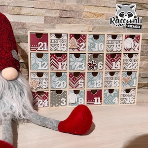 Calendario dell’Avvento in legno