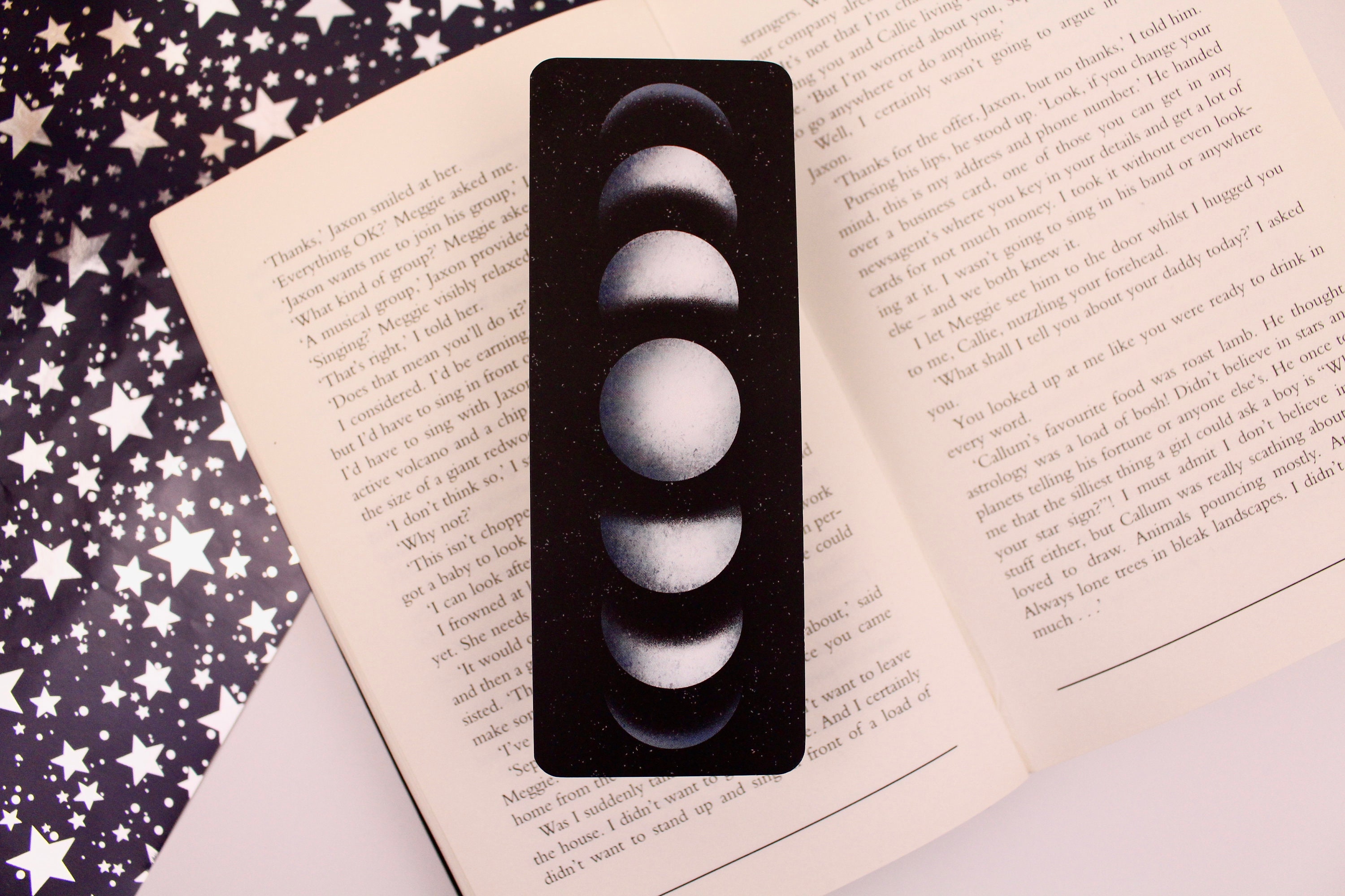 Moon Phases Bookmark Lunar Phases Bookmark Moon Phases | Etsy