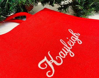 Christmas personalised gift bags - secret santa - presents - tote bag - gifts