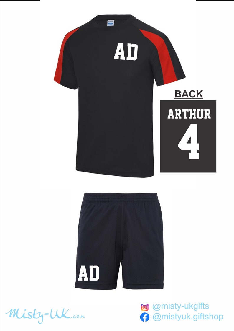 Kit deportivo personalizado para niños - Tiras de fútbol - fútbol americano - fútbol - béisbol - ropa de equipo imagen 2