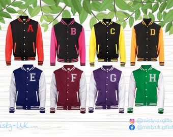 Varsity Jackets with Initial - Personalised varsity - kids birthday - birthday gift - Varsity coat - Varsity jumper