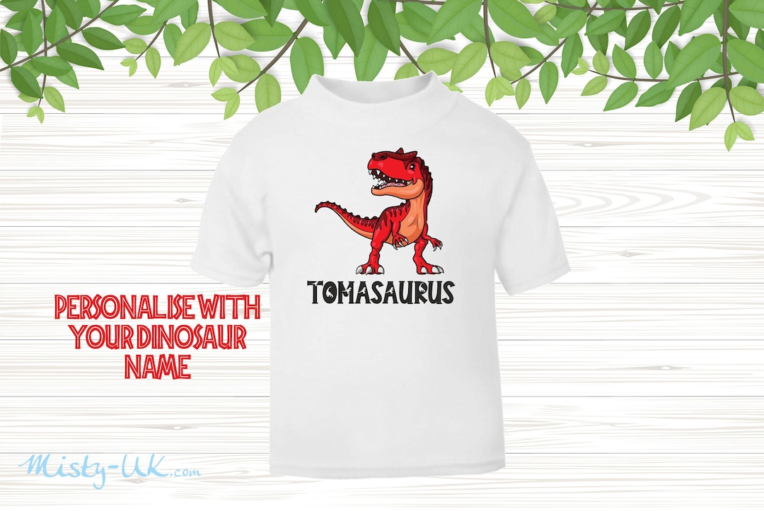 Personalised Dinosaur T-shirt - Create Your Own Dinosaur Name