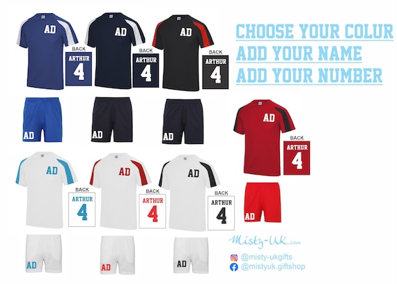 Children's Personalised Sports Kit - Football Strips - american football - footy - baseball - teamwear