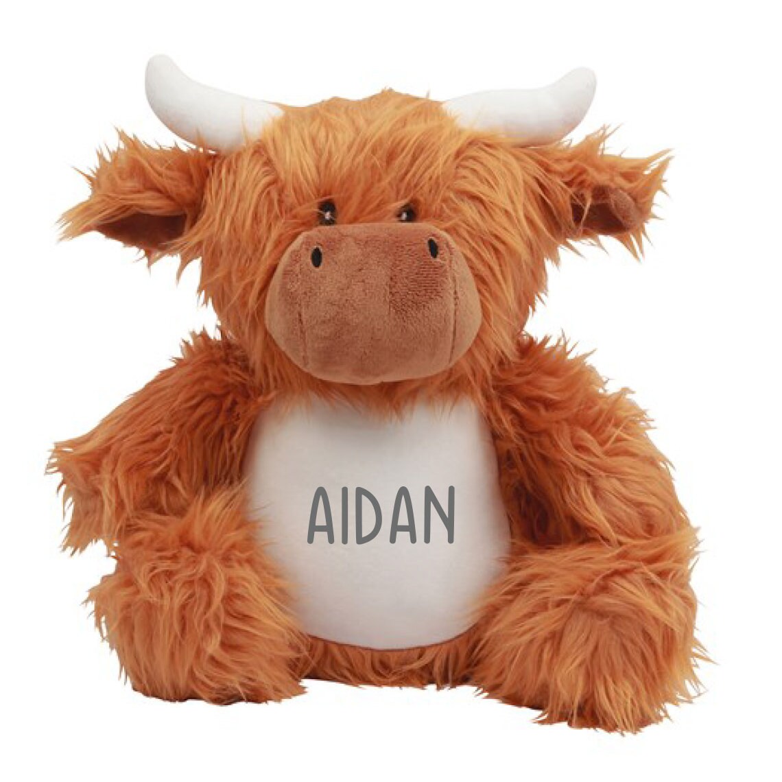 Highland Cow Mumble Personalised Embroidered Cuddly Soft Toy Etsy