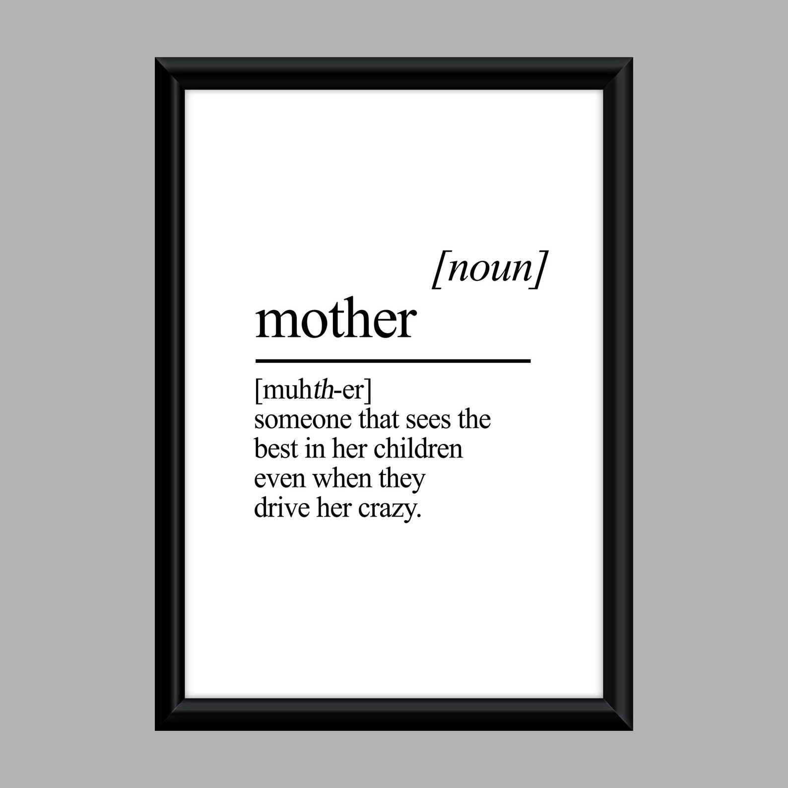Mum Noun Description Print Mothers Day Gift Print - Etsy.de