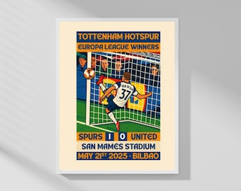 Affiche Photo Tottenham Hotspur – Trophée Europa League – 7x5 Pouces – Cadeau Fan