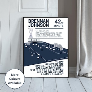 Tottenham Hotspur Europa League Champions Print: Johnson Goal