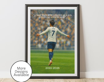 Sohn Heung-Min Tottenham Hotspur Poster: Spurs Fußball Fan Geschenk