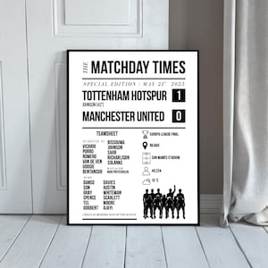 Tottenham Hotspur | DIGITALER DOWNLOAD | Europa League Sieger | Drucken | Poster | Fußball Poster | Sporen Druck | Tottenham Fan Druck
