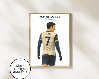 Sohn Heung-Min Tottenham Hotspur Poster: Spurs Fußball Fan Geschenk