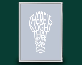The Smiths Lyric Print: There Is A Light That Never Goes Out