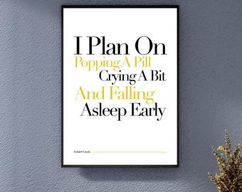 Schitts Creek Print | David Rose | Falling Asleep Early